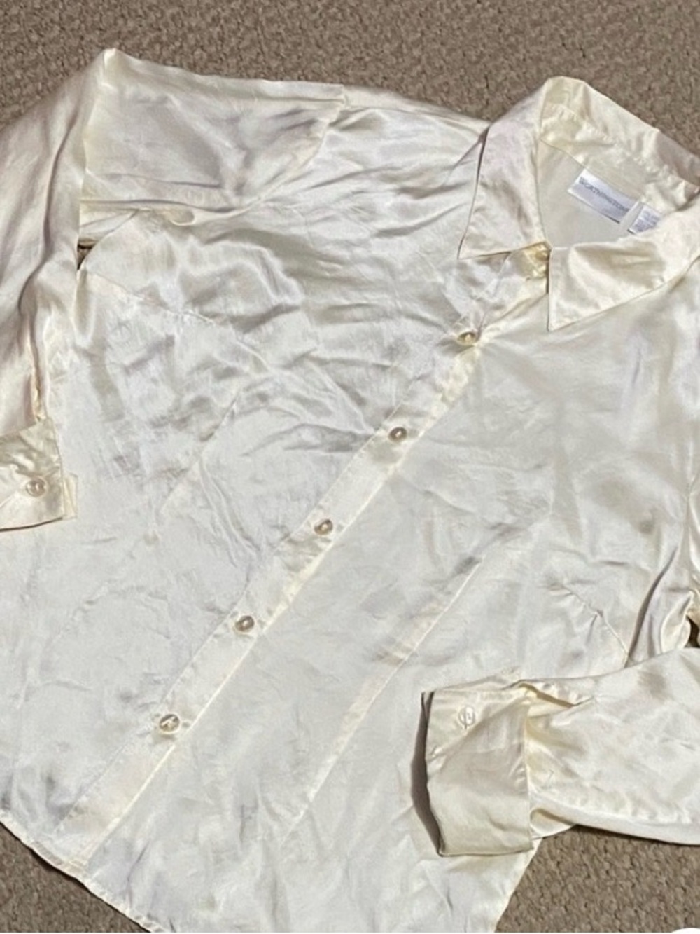 Worthington women’s size large 100% silk, long sleeve dress blouse - Picture 7 of 16